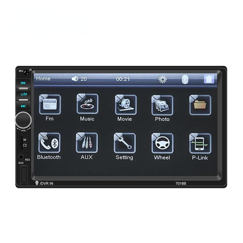 Autorádio 7" 2Din audio Stereo Bluetooth Zadní kamera Vestavěný systém DVR do auta