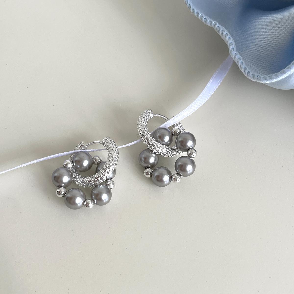 

Серьги с жемчугом в женском стиле, женские, легкие, роскошные, высококачественные, серебряные, игольчатые, нишевые, универсальные, летние, новые серьги 925 silver needle