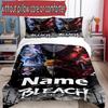 3pcs Duvet Cover Set (1*Duvet Cover + 2*Pillowcase, Without Core), Custom Name BLEACH Pattern Bedding Set, Home Bedroom Decor Gift