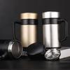 304 Stainless Steel Double-Layer Thermal Tea Cup with Infuser, Free Logo Engraving