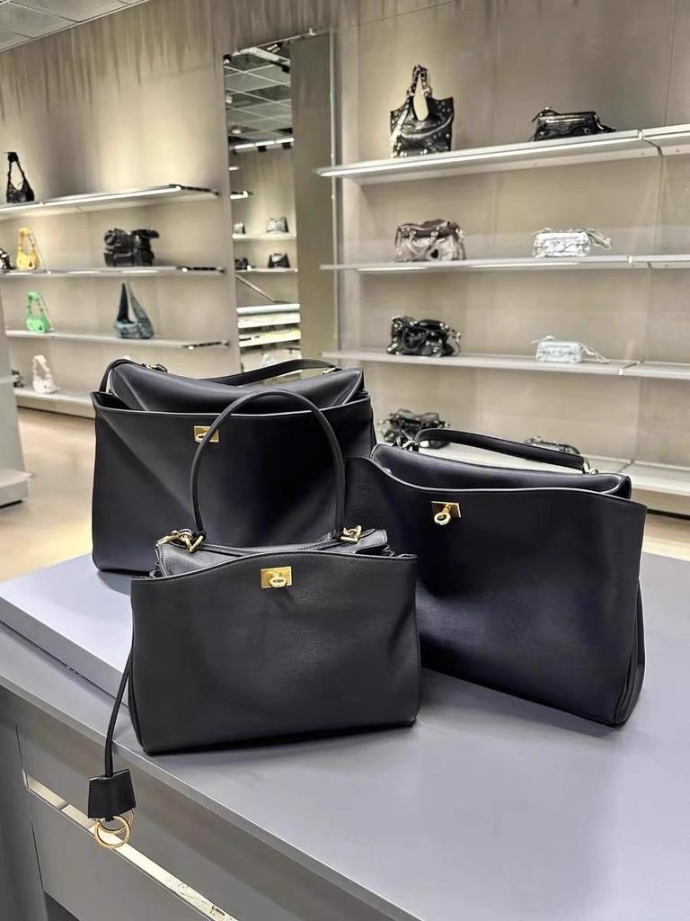 New 2024 B-brand Genuine Leather Women's Rodeo Shoulder Bag - Casual Commuting Kelly Tote