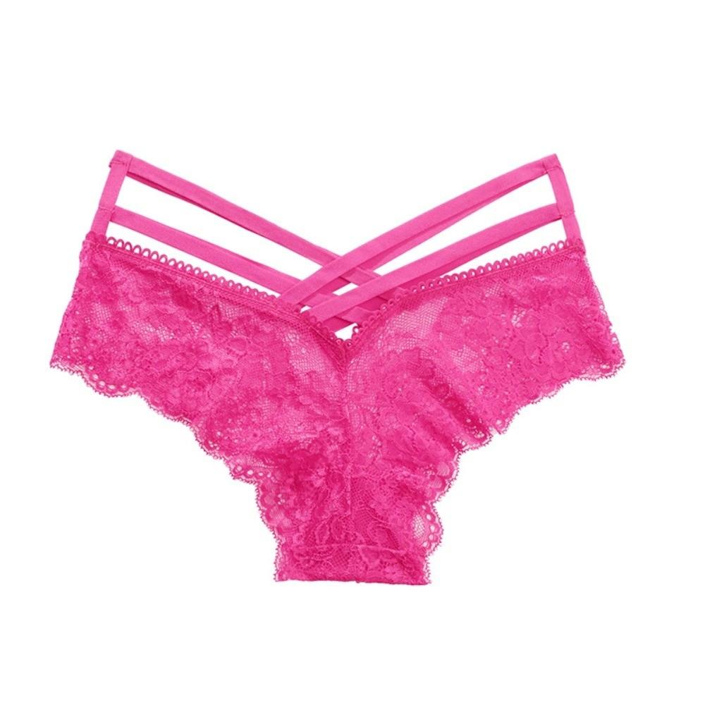 Underwear Women Lace Floral Thong Low-Rise T-back Panties Lace Solid Briefs Daily Wear