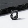 Punk Men Hoop Earrings,Double Intertwined Circle Huggie Hoop Earrings,Classic Pierced Earrings Gift