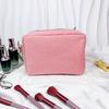 Vintage American Cotton Makeup Bag With Striped Pattern For Travel And Daily Use