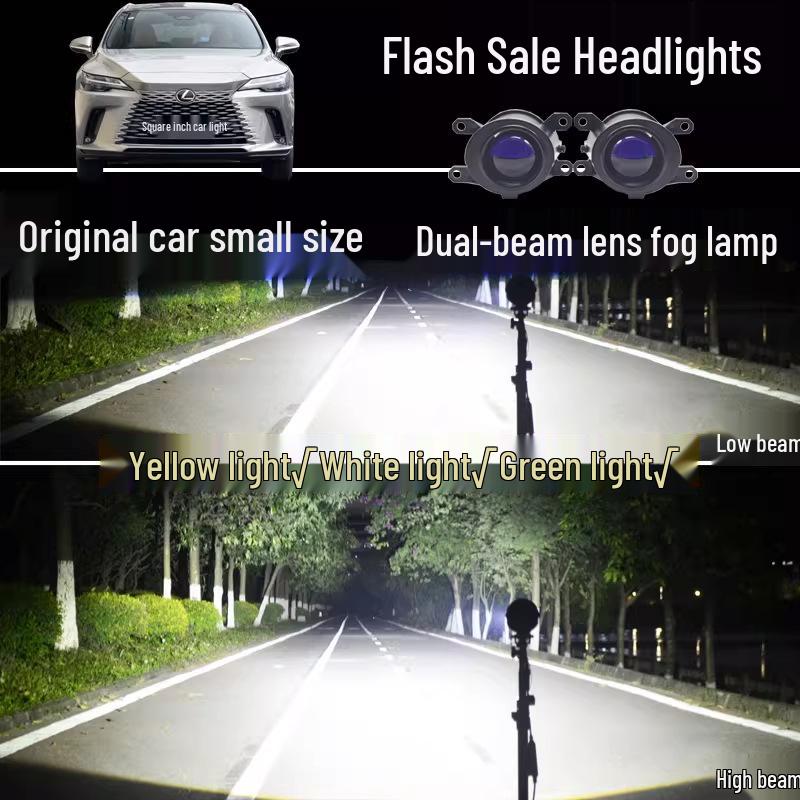 Bi-LED Projector Headlights & LED Fog Lights for Lexus RX, LM, GX, RC