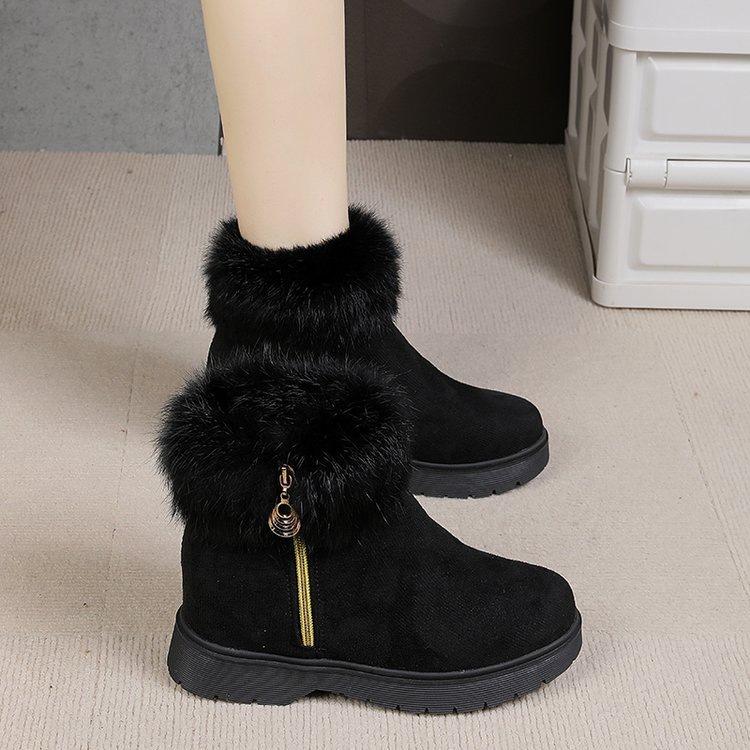Women's Large Size Soft Elastic Winter Warm Cold Padded Snow Boots Non-slip Wear Outdoor Casual Sneakers Cotton Boots