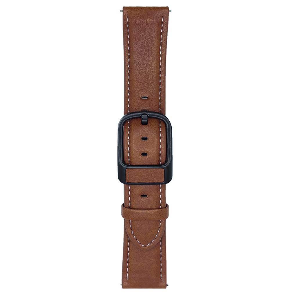 For Samsung Galaxy Watch7 44mm/40mm Watch Band 20mm Crazy Horse Texture Waist Pack Buckle Leather Wrist Strap