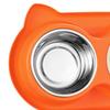 Yousheng Double Bowls Pet Feeder, Slow Feeder Bowl And Stainless Steel Bowl, Spill-Proof Anti-Slip Water And Food Bowl Set for Indoor Cats Dogs