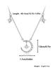 New 925 Sterling Silver Necklace Moon Star Shape Woman Pendant Simple Style Charm Choker Birthday Gift Exquisite Jewelry