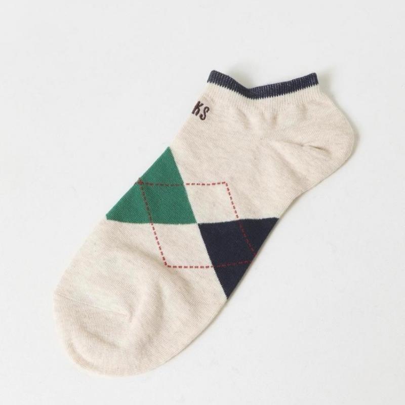 DakS Men S Ankle 4 pairS Set Check Pattern dbSS4f901bk