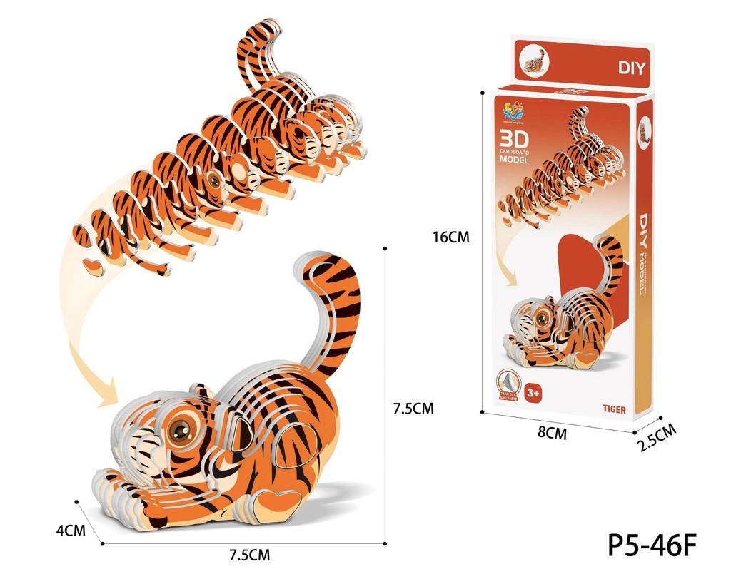 Animal 3d Dinosaur Model Craft Kit Diy Paper Jigsaw Puzzle Kid Toy Educational