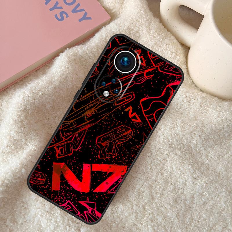N7 Mass Effect Case For Honor X9c X8a X8b X9b X9a X8 X9 50 70 90 Lite Honor 200 Lite Magic 5 6 7 Pro Coque