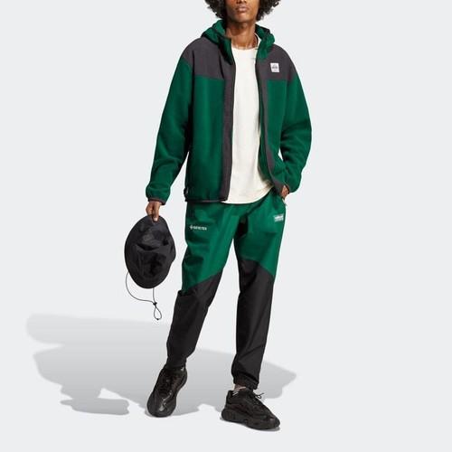 adidas Colorblock Logo Patch Full-Zip Wool Jacket Men’s Green