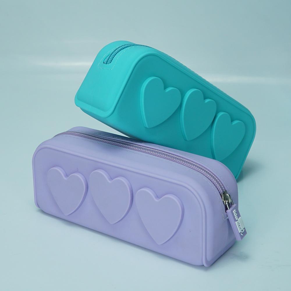 Silicon Zip Bags Reusable Makeup Brush Case Trendy Stationery Bag