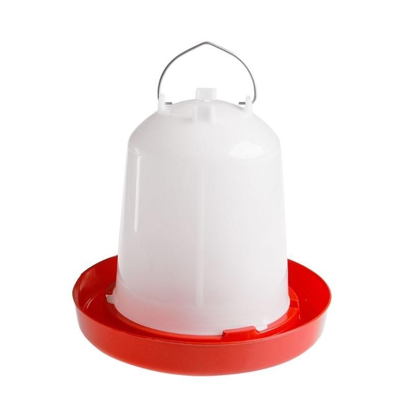Chicken Feeder Waterer Baby Chick Drinker Feeder with Carrying Handle Capacity 2.5 L Chicken Water Feeder Pet Supplies