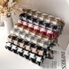 Wool Blended Plaid Scarf, Thickened Warm for Girls In Autumn and Winter, Solid Color Scarf, Multi-color Optional for Students Commuting