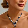 Latest Stylish Design Fancy Wedding Party Crystal Necklace Jewellery Set for Women