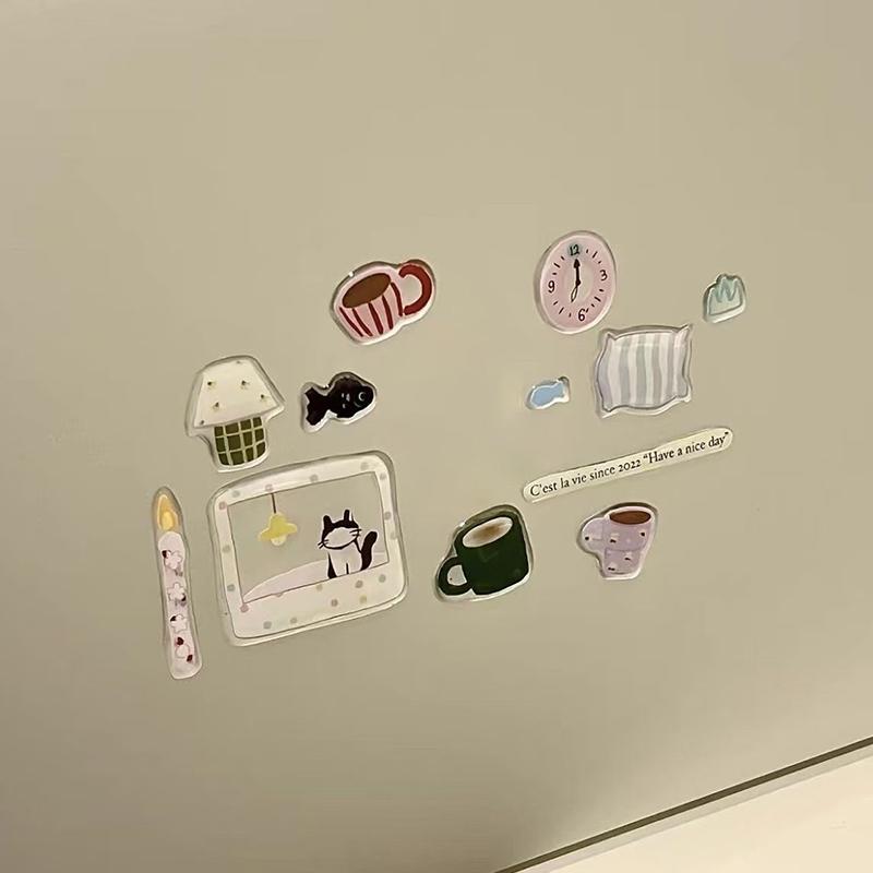 A Set Cute Computer Stickers, Funny Three-Dimensional Jelly Planner Decorative Stickers Mobile Phone Stickers