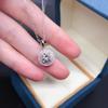 Luxury 1Ct Round Cut D Color VVS1 Moissanite Pendant for Women Solid Platinum 950 Pendant Necklace P082