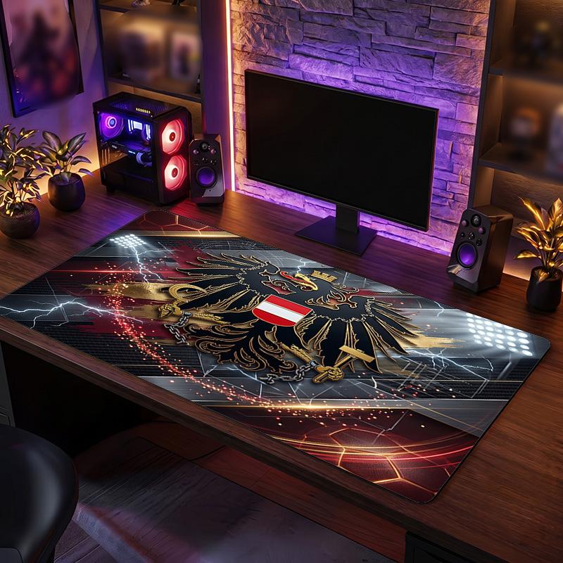 Austria Football Crest Mouse Pad, Extended Non Slip Rubber Desk Mat for Gaming Office Laptop Fan Gift