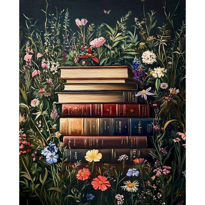 GATYZTORY Diy Painting By Numbers Flower Book Landscape Coloring By Numbers Artwork Diy Gift Paint Kit On Canvas Paint Set
