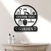 Einzigartiges Metall-Gartenschild im antiken Stil, personalisiertes Hofornament, stromlose Gartendekoration