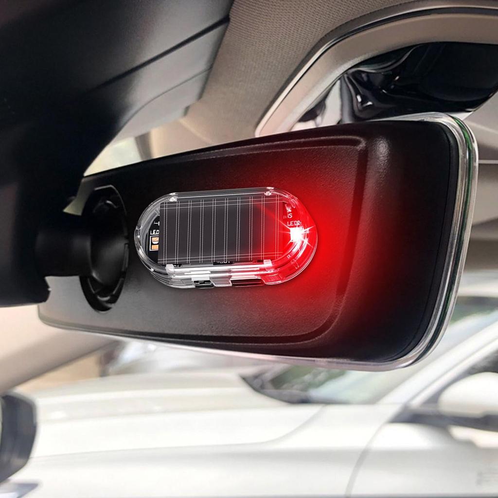 Sun Anti-Theft Car Warning Light, Solar Powered Car Light - LED Interior Safety Lamp