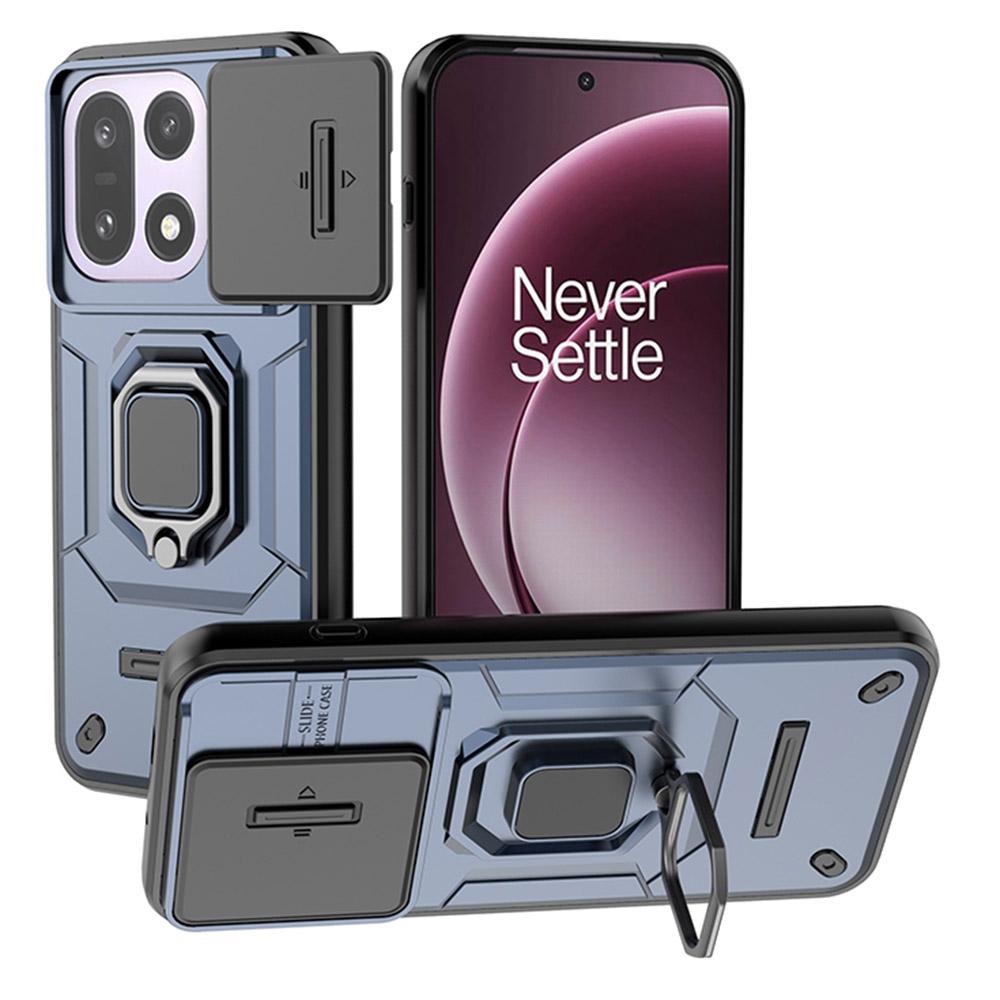 For OnePlus 15 5G Case PC + TPU Kickstand Phone Protector with Lens Cover