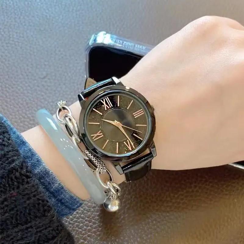 Sky Tower Simple Quicksand 520 Watch Schoolgirl Vintage Roman Scale Ladies Quartz Waterproof Watch 19003