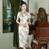 High-end silk cheongsam summer women's 1011 new daily retro improved new Chinese style mulberry silk dress