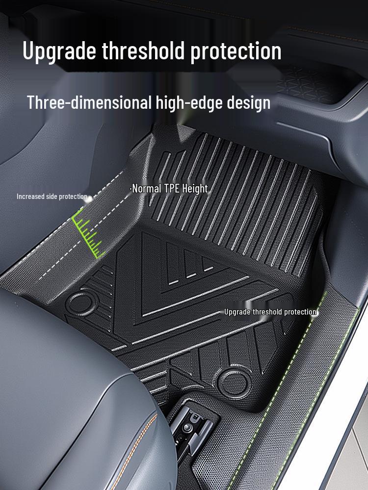Yongjue TPE Full Coverage Floor Mats for RAV4 - Stylish Car Interior Decor