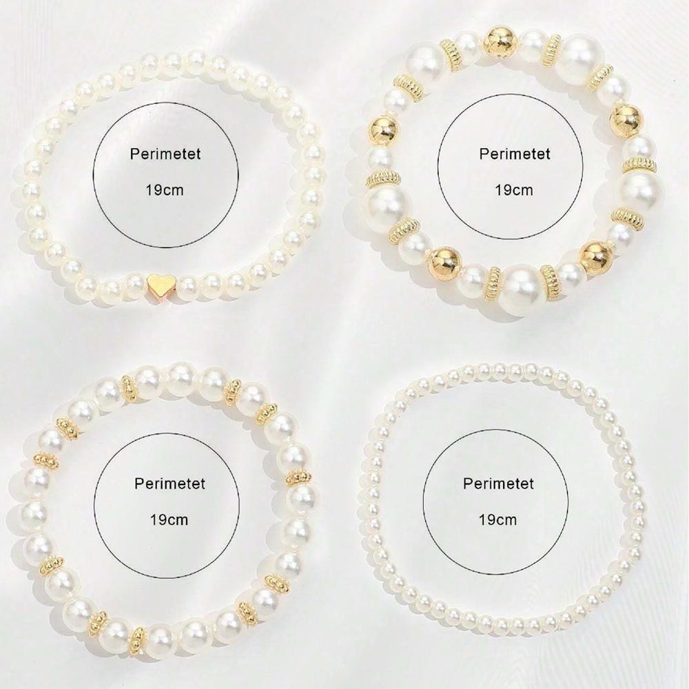 4pcs Women's Zircon Set Fashionable and Casual Artificial Zircon Bracelet Set, Suitable for Daily Wear and Holiday Gifts for Fri