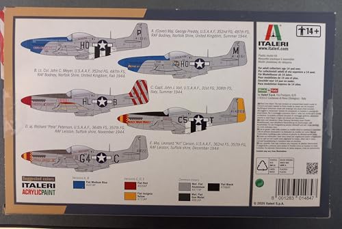 Italeri 1/72 WWII American P-51D Mustang Ace Plastic Model Kit IT1484 (Airplane)
