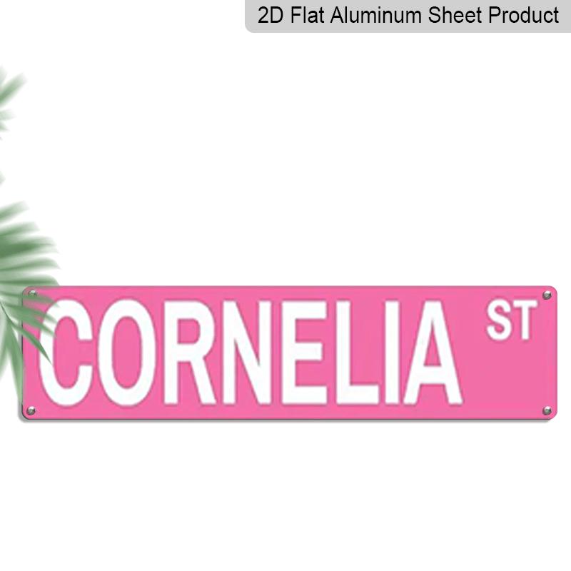 

2D Flat, 1pc, CORNELIA ST Metal Sign, Aluminum Decorative Sign, Novelty Street Sign, Home Decor, Room Decor, Wall Decor, Restaurant Decor, Bar 40cm x 10cm
