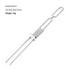 1Pcs Kabob Skewers For Grilling Stainless Steel Flat Bbq Skewers With Quick Release Metal Sliding Handle