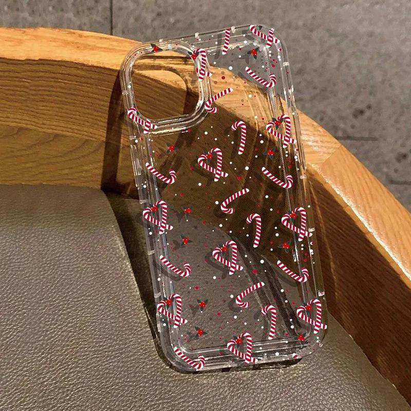 Zimní Vánoční Grafický Potisk Průhledný Kryt Pro iPhone 16 15 14 13 12 11 Pro Max 16E XS XR SE2 7 8 Plus SE2 SE3 Nárazuvzdorný Kryt