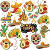 Fiesta Party Decorations, Kaluofan 24PCS Fiesta Decorations, Mexican Theme Decorations Hanging Swirls Supplies for Mexican Birthday Party Mexican