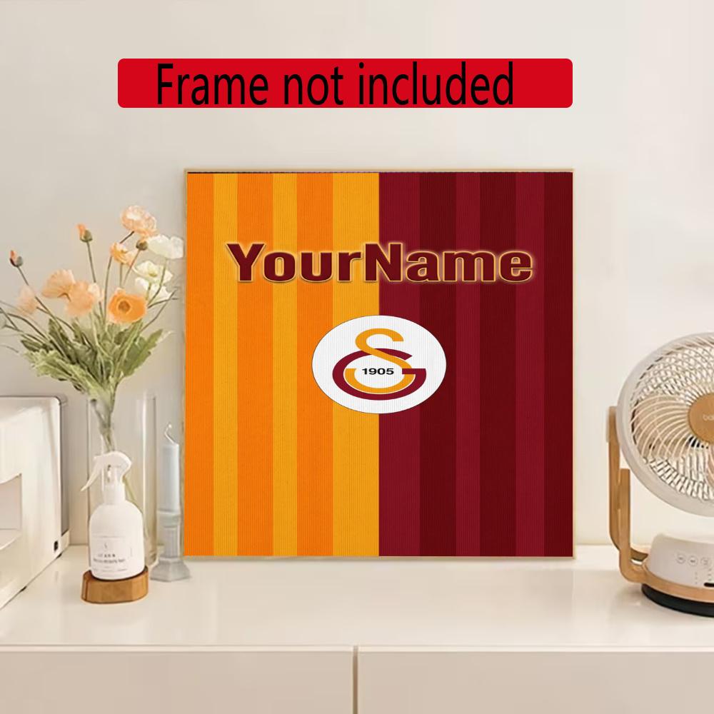 Galatasaray Customize Your Name Diamond Painting Round Diamond Diy Frameless Holiday Artwork Suitable For Home Office Wall Decoration
