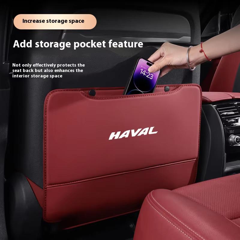 Car Seat Anti Kick Pad For Haval Jolion H2 H3 H8 H4 H1 H7 H6 H9 Dargo Coupe F7X F7 C50 Leather Seat Back Storage Protector Cover