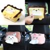 Car Tissue Box Cover Fun Cartoon Animal Design Soft Plush Material Long-lasting