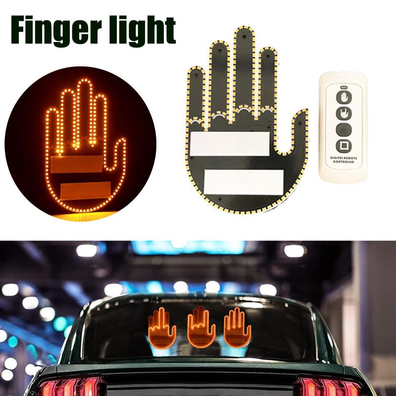 Gadget Auto Divertente: Cartello LED A Dito Con Telecomando | USB, 5V | Pollice In Su E Giù | Accessorio Universale Per Auto