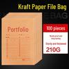 50 Kraft Paper Transparent A4 File Folders - Thickened Quality Office Personnel Bags