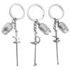 Sophisticated Collectible Fencing Keychain Zinc Alloy Keyring Elegant Key Chain Accessory for Athletes and Collectors