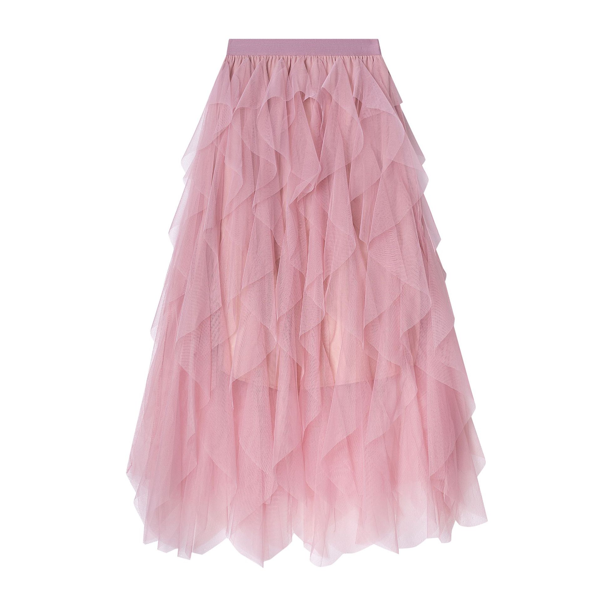 

Юбка-сетка с неровной высокой талией, новая весенняя корейская версия, юбка-торт, юбка, юбка из марли, женская пышная юбка One size