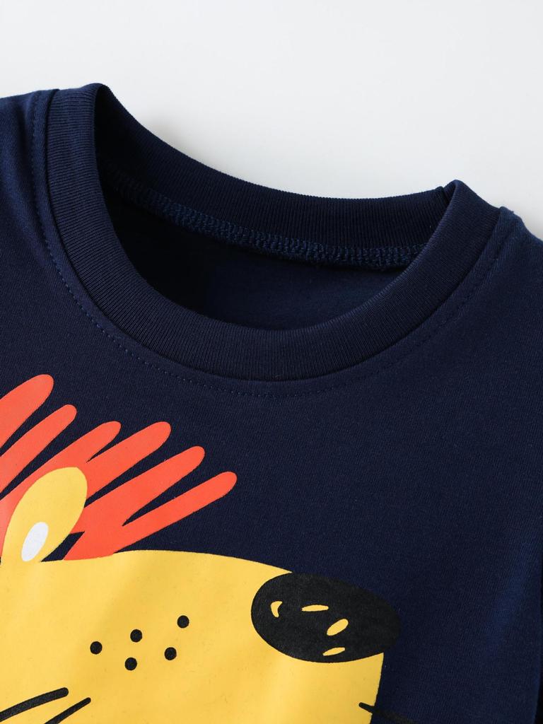 Summer Boys' Dinosaur Print Short Sleeve T-Shirt - European & American Fashion