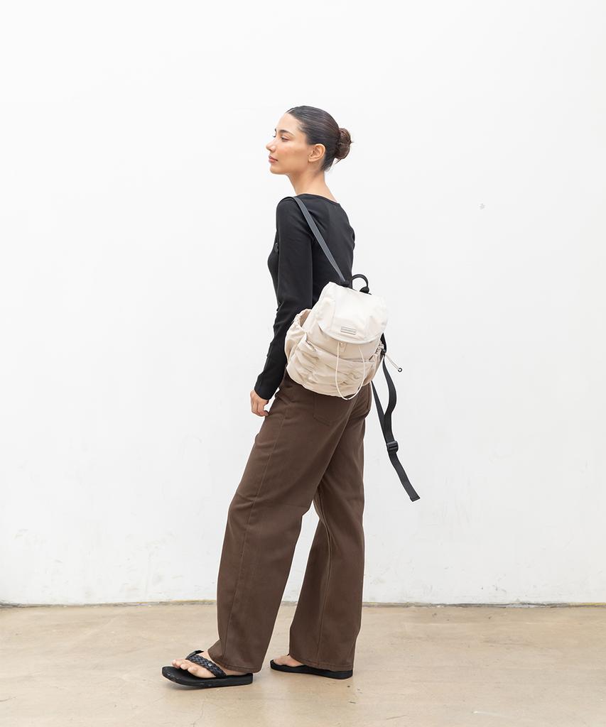 Chambros Shirred Mini Backpack [Ivory]