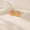 New Light Luxury Moon Oil Stud Earrings Stainless Steel Non-fading Gold-plated Earrings Hot-selling Earrings Jewelry