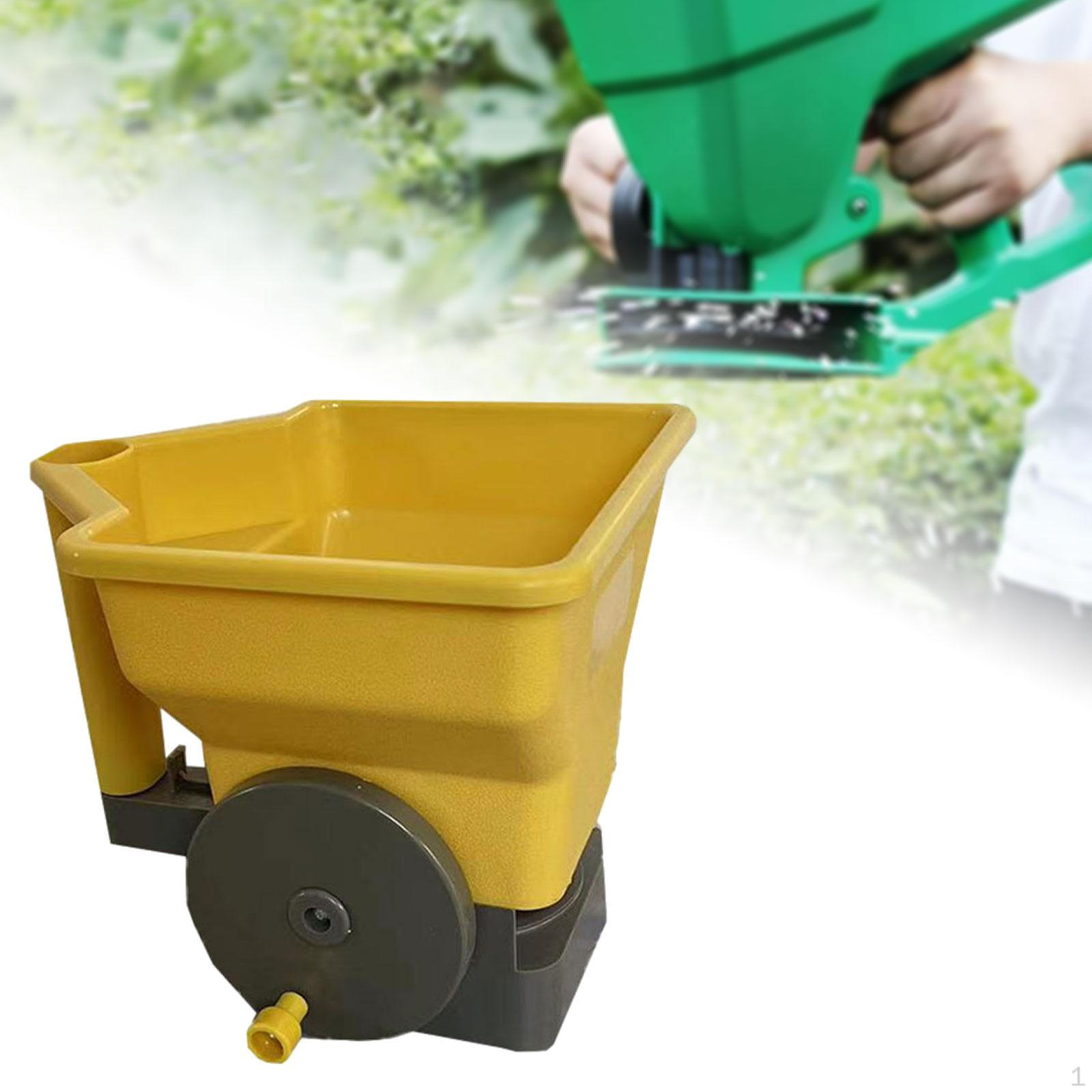 

Ручной разбрасыватель-дозатор большой вместимости, принадлежности для DIY, ручка с кривошипом, инструмент для посадки, регулируемый для Yellow