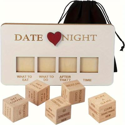 Night Dice, Couples Gift Ideas Decision Dice for Girlfriend Boyfriend Romantic Date Night Ideas for Him and Her Anniversary for Couples Toys