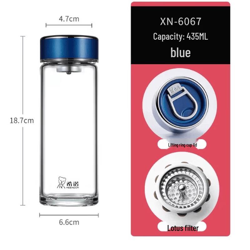 Xinuo Portable Large Capacity Glass Water Bottle